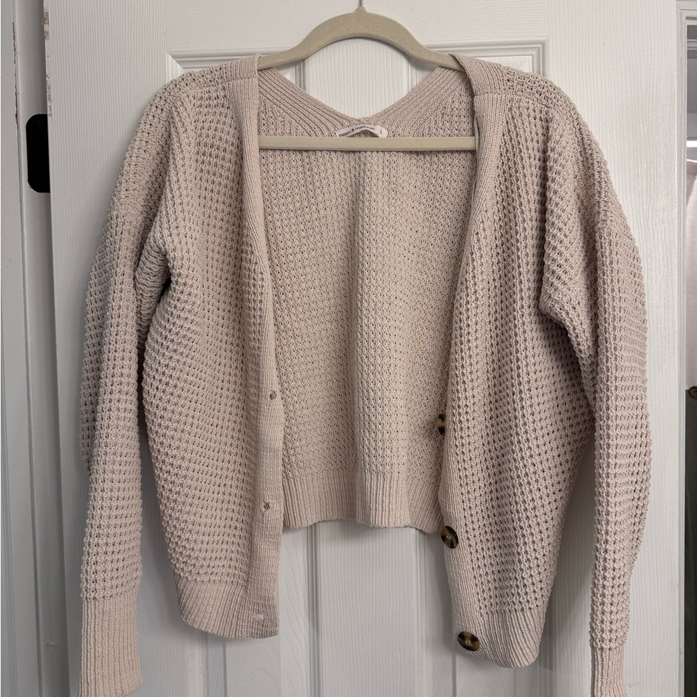 moon & madison Light Beige Knit Cardigan